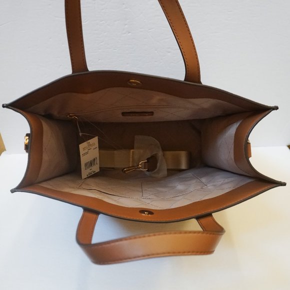 Michael Kors Kenly LG Tote Shoulder Bag MK Brown